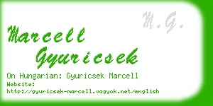 marcell gyuricsek business card